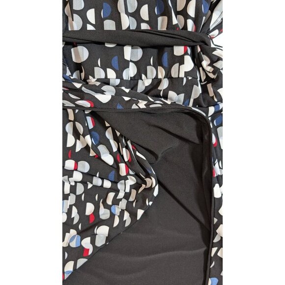 White House Black Market Reversible Wrap Dress Womens Size Medium Abstract - Picture 11 of 11